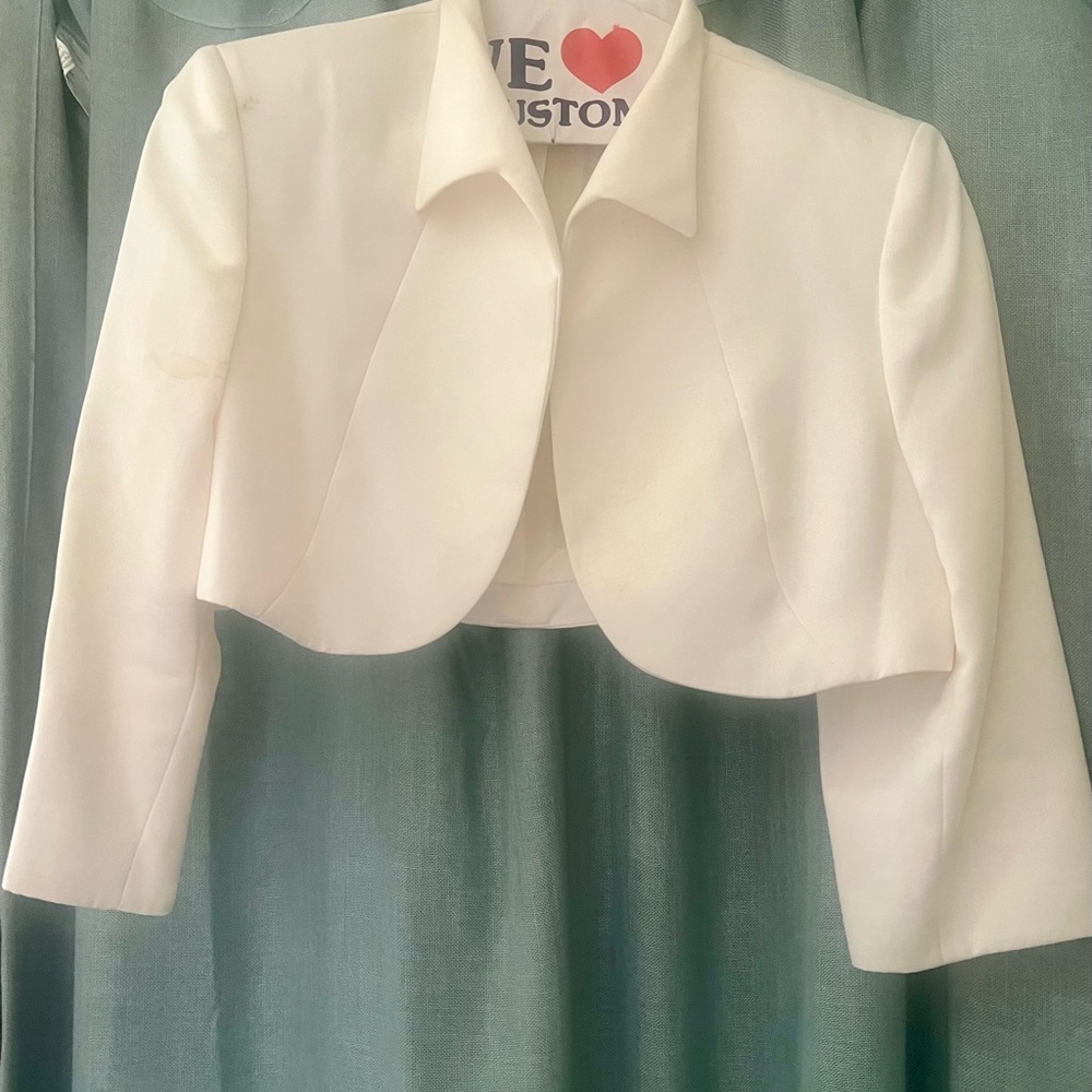 Tahari ASL Cream Women's Bolero Jacket